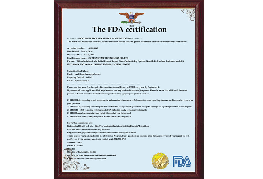Security Certificate FDA Certificate